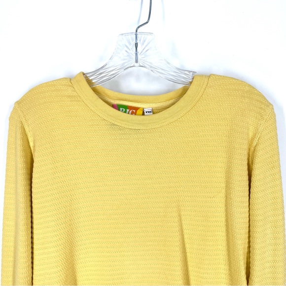 Big Bud Press Womens Yellow Thermal Long Sleeve Top Made In Los Angeles Size XXS - Picture 3 of 6